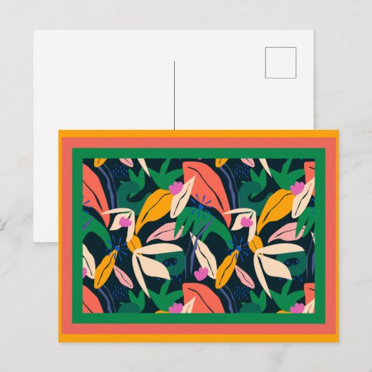 Gerahmtes, farbiges Blatt Postkarte (Vorne/Hinten)