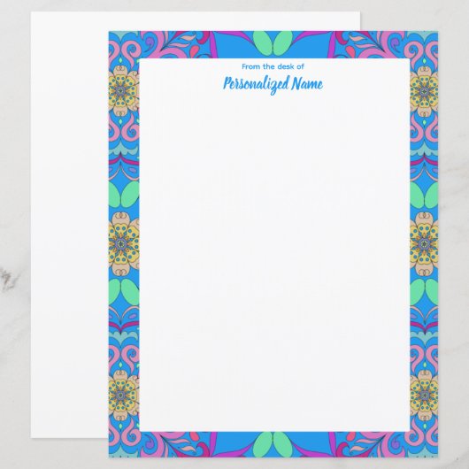 Gerahmtes Fiesta-Papier (Vorne/Hinten)