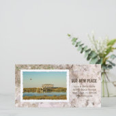 Gerahmtes Foto Custom Beach neue Adresse Ankündigung (Stehend Vorderseite)