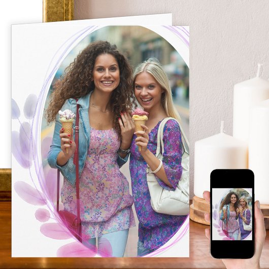 Gerahmtes Foto für Wasserfarben für jeden Fall Karte