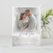 gerahmtes Foto Hochzeit Dankeskarte (Stehend Vorderseite)
