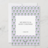 Gerahmtes Foto Lilac Violet Feiertagskarte (Rückseite)