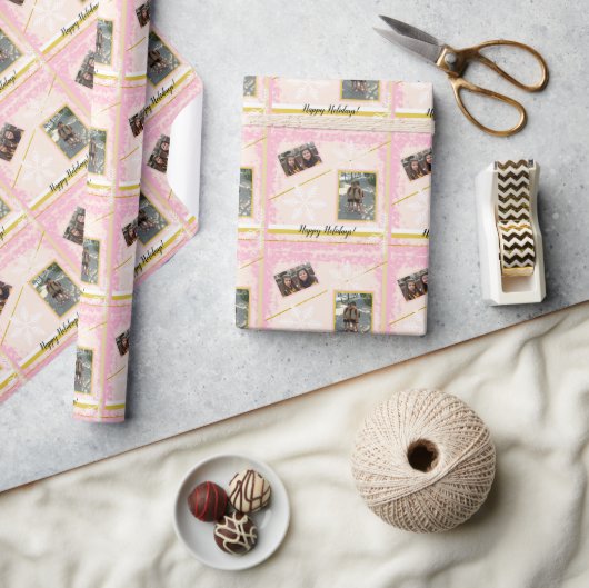 Gerahmtes Foto, monogramiert Geschenkpapier (Handwerk)