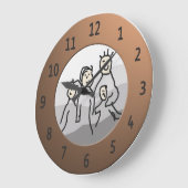 Gerahmtes Foto rund um die Messing personalisieren Große Wanduhr (Winkel)