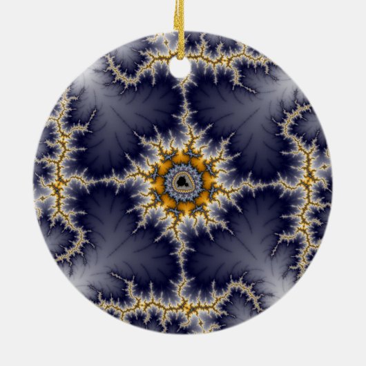 Gerahmtes Fraktal Keramik Ornament (Hinten)