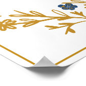 Gerahmtes Gold Fingerprint Tree Wedding Guest Book Poster (Ecke)