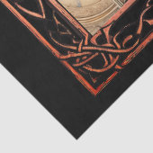 Gerahmtes Gothic Raven & Florals Dekoupage Seidenpapier (Detail)