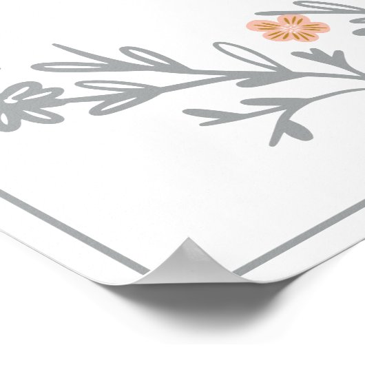 Gerahmtes Graue Fingerprint Tree Wedding Gästebuch (Ecke)