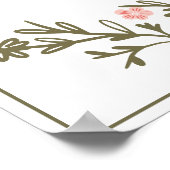 Gerahmtes Green Fingerprint Tree Wedding Guest Boo Poster (Ecke)