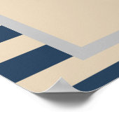 Gerahmtes Hochzeitsprogramm für klassische Blaustr Poster (Ecke)