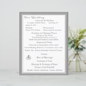 Gerahmtes katholisches Hochzeitsprogramm (Stehend Vorderseite)