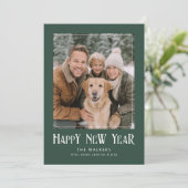 Gerahmtes klassisches Neujahrsfoto Feiertagskarte (Stehend Vorderseite)