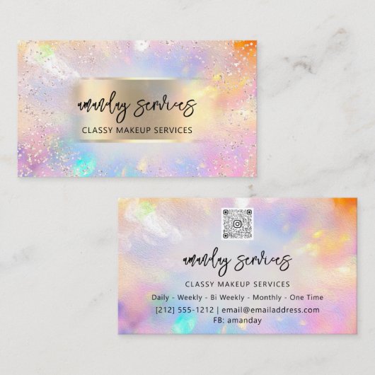 Gerahmtes Logo QR Code Shop Beilage Visitenkarte (Vorne/Hinten)