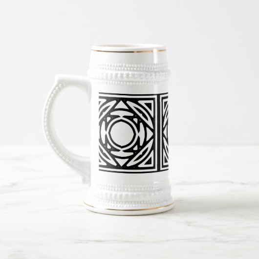 Gerahmtes Monogramm Bierglas (Links)