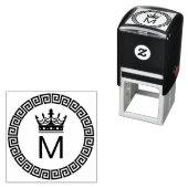 Gerahmtes Monogramm der ersten Kronenkrone des kla Permastempel (Beispiel)