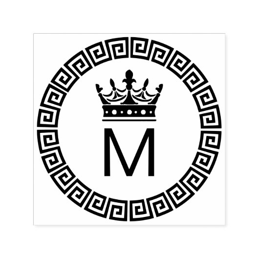 Gerahmtes Monogramm der ersten Kronenkrone des kla Permastempel (Design)