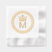 Gerahmtes Monogramm der ersten Kronenkrone des kla Servietten Mit Folie (Vorderseite)