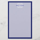 Gerahmtes Monogramm für den blauen griechischen Sc Briefpapier (Vorderseite)