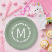 Gerahmtes Monogramm, für die Darstellung in der Fa Pappteller (Party)