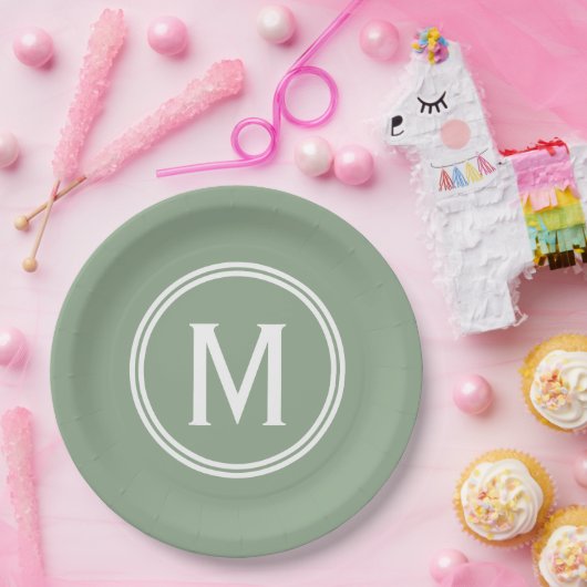 Gerahmtes Monogramm, für die Darstellung in der Fa Pappteller (Party)