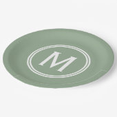 Gerahmtes Monogramm, für die Darstellung in der Fa Pappteller (Schrägansicht)