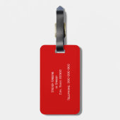 Gerahmtes Monogramm Gepäckanhänger (Rückseite vertikal)