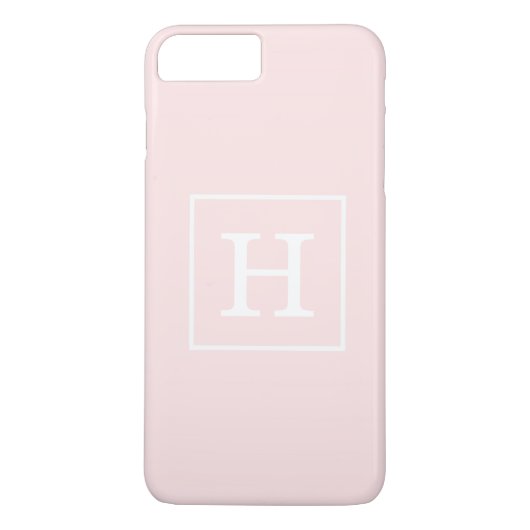 Gerahmtes Monogramm, hell rosa, erste Case-Mate iPhone Hülle (Rückseite)