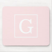 Gerahmtes Monogramm, hell rosa, erste Mousepad (Vorne)