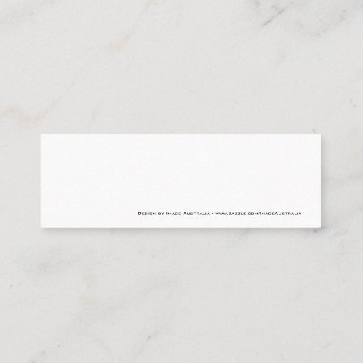 Gerahmtes Monogramm in Schwarz und Dustrosa - Visi Mini Visitenkarte (Rückseite)