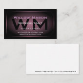 Gerahmtes Monogramm in Schwarz und Dustrosa - Visi Visitenkarte (Vorne/Hinten)