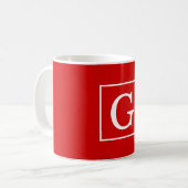 Gerahmtes Monogramm Kaffeetasse (Vorderseite Links)