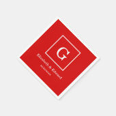 Gerahmtes Monogramm Serviette (Ecke)