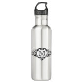 Gerahmtes Monogramm Trinkflasche (Vorderseite)