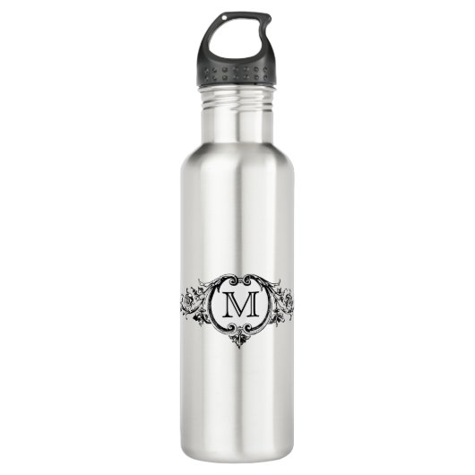 Gerahmtes Monogramm Trinkflasche (Vorderseite)