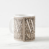 Gerahmtes Monogramm "W" - Tasse (Vorderseite Links)