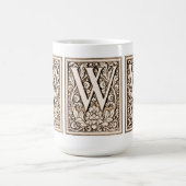 Gerahmtes Monogramm "W" - Tasse (Mittel)