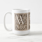 Gerahmtes Monogramm "W" - Tasse (Links)