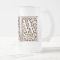 Gerahmtes Monogramm "W" - Tasse