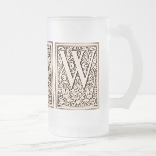 Gerahmtes Monogramm "W" - Tasse (Rechts)