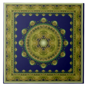 Gerahmtes orientalisches Fraktal Fliese