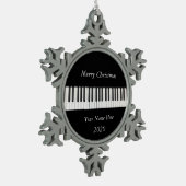 Gerahmtes Ornament des Piano Snowflakes (Links)