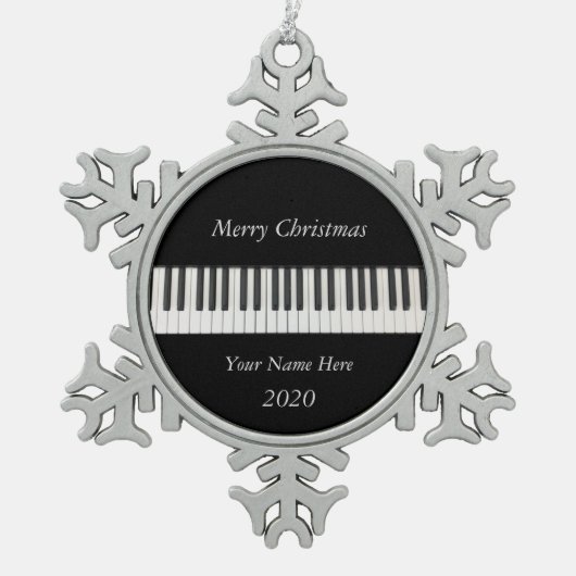Gerahmtes Ornament des Piano Snowflakes (Vorderseite)