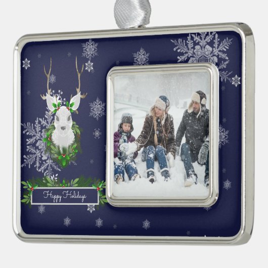 Gerahmtes Ornament Rahmen-Ornament Silber (Links)