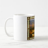 Gerahmtes Paris bei Nacht in rustikaler Tasse (Links)