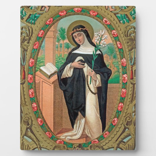 Gerahmtes Portrait der Rose Lima (Detail; K 48) Fotoplatte (Vorderseite)