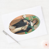 Gerahmtes Portrait der Rose Lima (Detail; K 48) Ovaler Aufkleber (Umschlag)