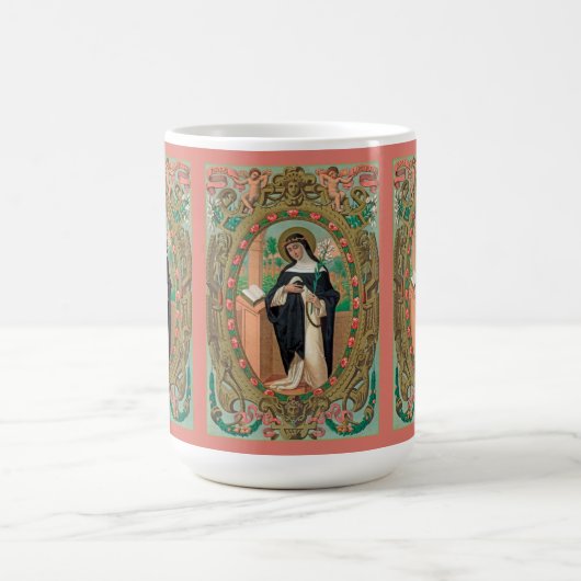 Gerahmtes Portrait der Rose Lima (K 48) Kaffeetasse (Mittel)