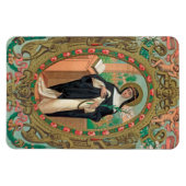 Gerahmtes Portrait der Rose Lima (K 48) Magnet (Horizontal)