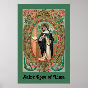 Gerahmtes Portrait der Rose Lima (K 48) Poster