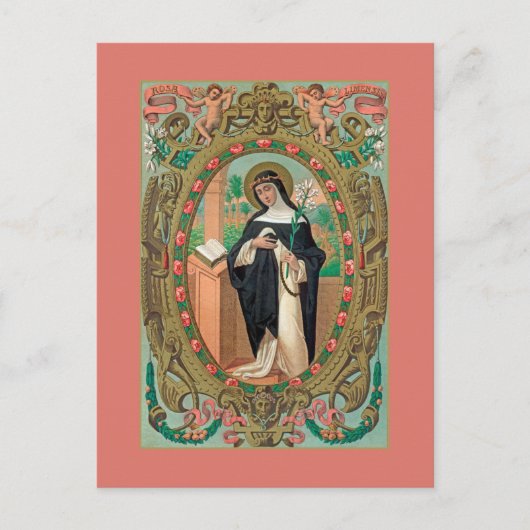 Gerahmtes Portrait der Rose Lima (K 48) Postkarte (Vorderseite)